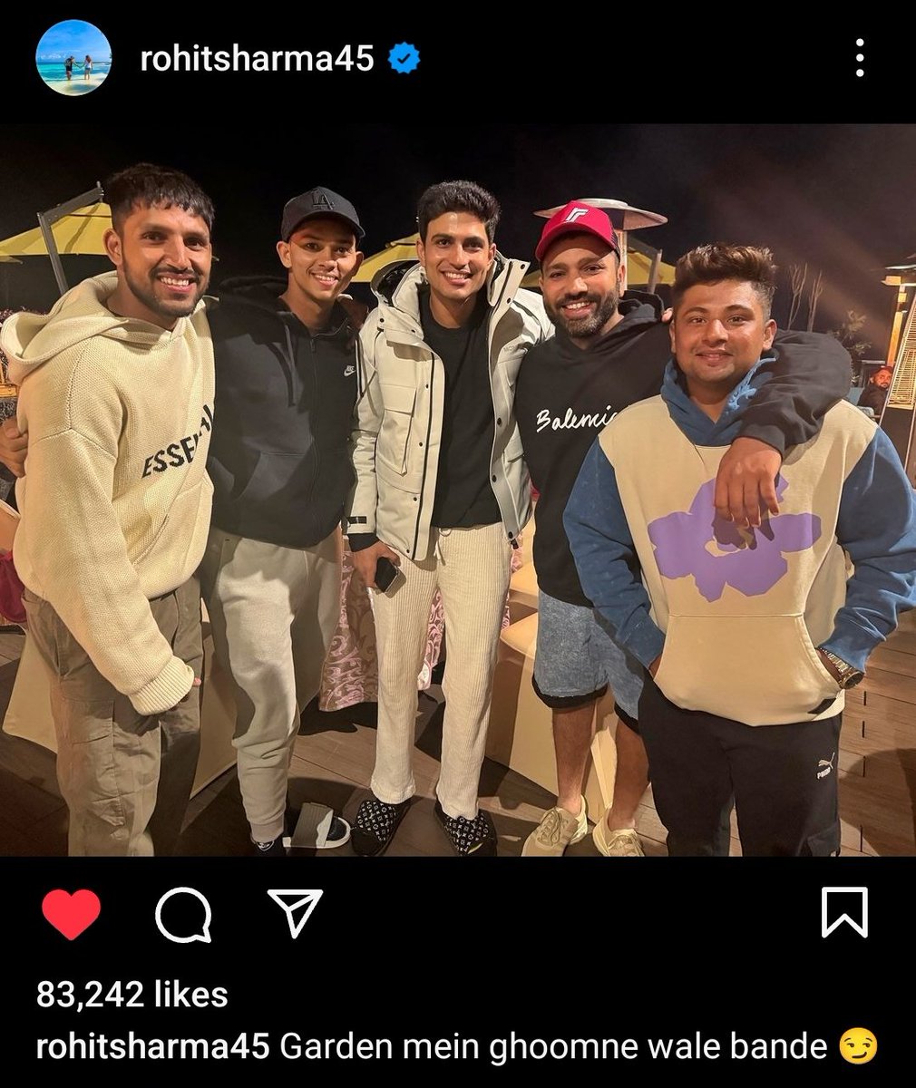 mufaddal_vohra's tweet photo. Rohit Sharma's hilarious Instagram post. 🤣👏 https://t.co/pdFBwDh2TV