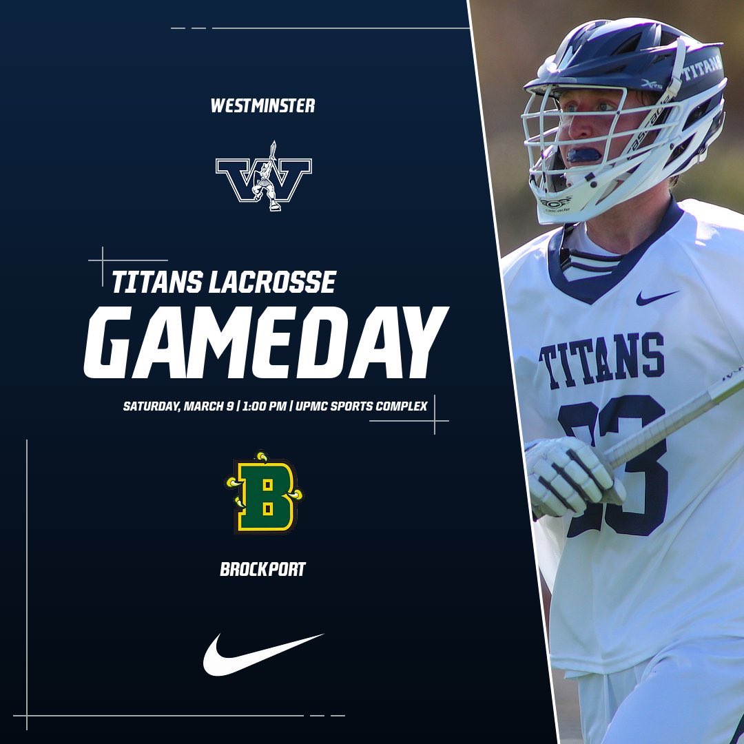 GAMEDAY!! The Titans take on SUNY Brockport at home today. Opening faceoff is set for 1:00pm ⚔️🥍 #TLTW