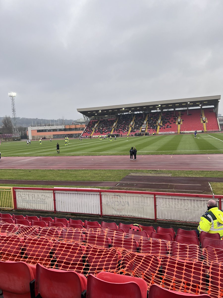Got this very wrong @GatesheadFC - where on earth you got 300+ coming and an element of behavioural issues. We had 186 at home Tuesday with around 60 Hereford fans. Never had any issues. Poor. @PSLFC why are we not in that area to right of the photo. Extra stewarding cost!!
