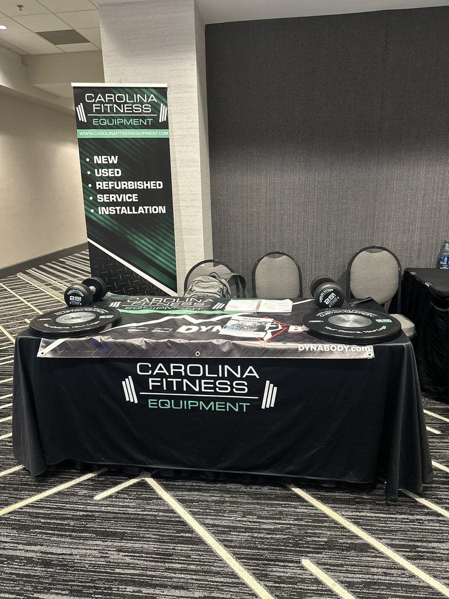 jeff_branch03's tweet photo. We’re set up at the Glazier Clinic in Charlotte today! If you see our booth, come by and say hey. 

We’re booking free weight room evaluations NOW!! So get yours scheduled today. https://t.co/QyIYI39rDM