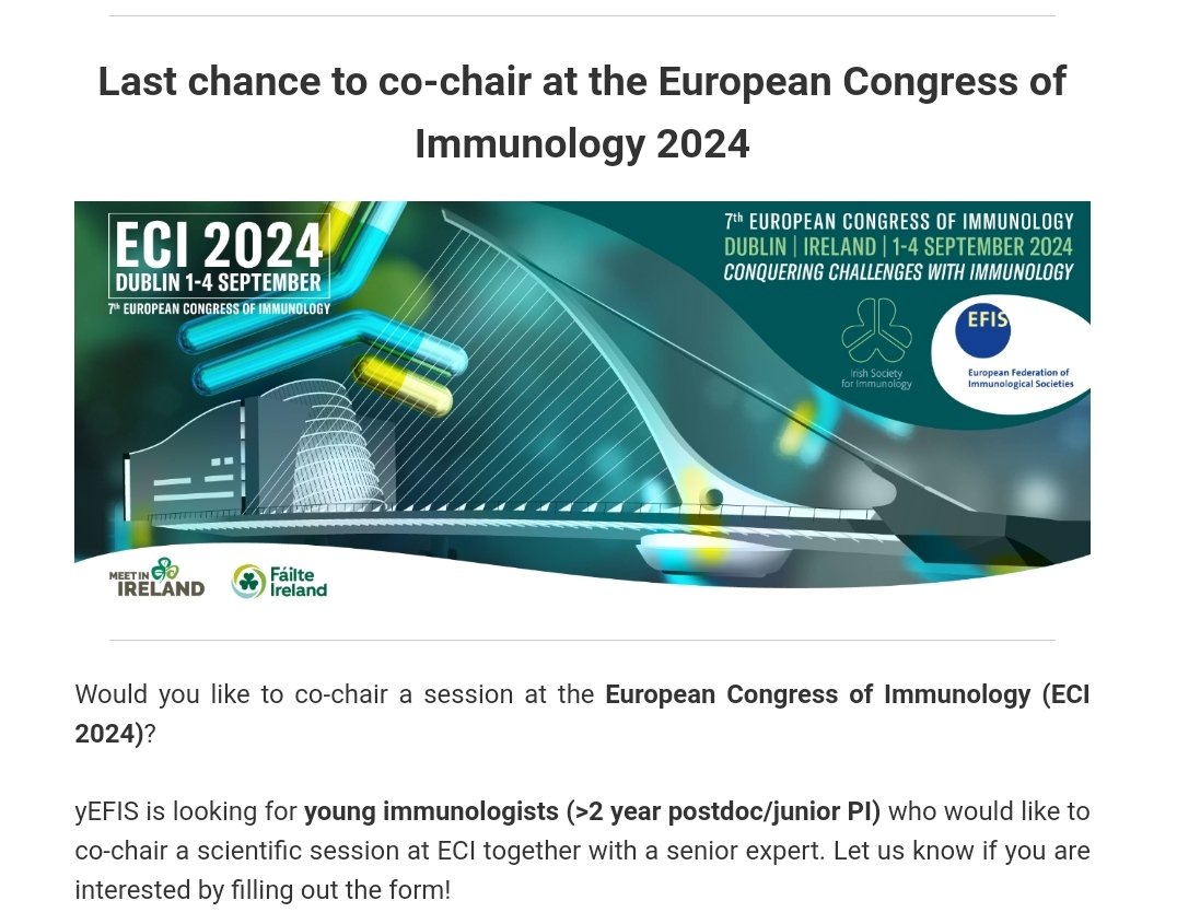 ⏰Last chance to co-chair at the ECI 2024. Fill out the form here: 📌docs.google.com/forms/d/e/1FAI…