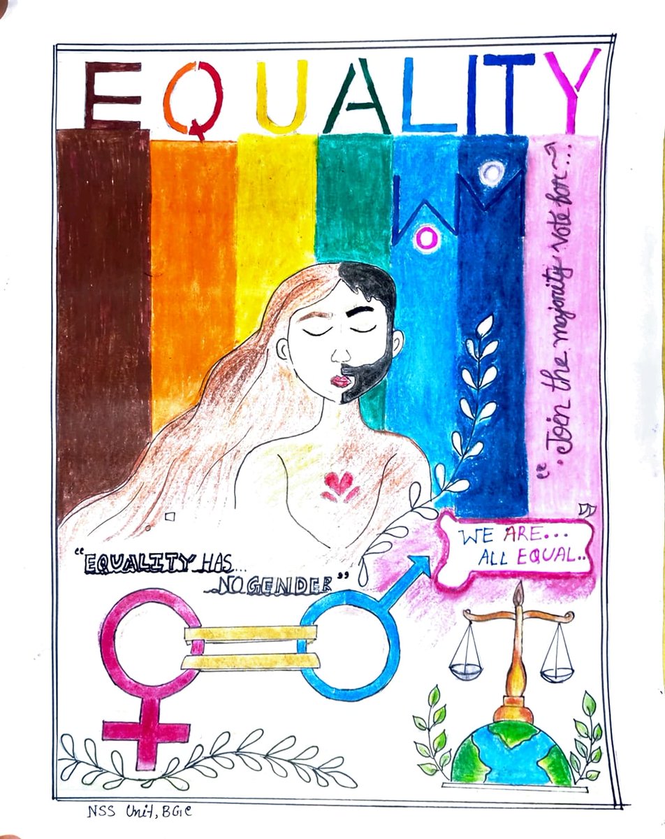 nssbgc_unit's tweet photo. NSS Unit of #Barasat Govt. College has observed #InternationalWomensDay on 09.03.2024.

Principal Sir gave prizes &amp; certificates to the first three winners of the poster competition based on the topic 'Imagine a #Gender Equal World'.

@rdnss_kolkata 
@_NSSIndia 
@YASMinistry https://t.co/JFDjcvCPwc