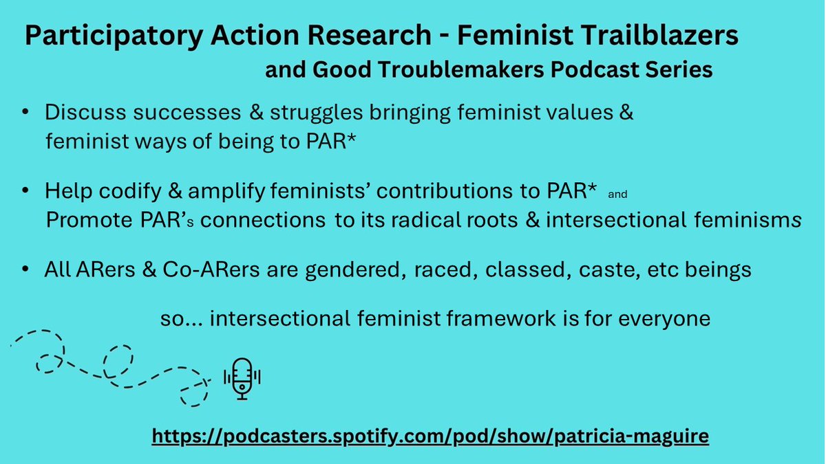 Thank you @InfoNeari @marygtroche @mairinglenn for inviting me to introduce PAR-FEM Trailblazers podcast at #NEARIMeets today & learn from members & speakers #ProfSarahBanks @mairead_mh @philpoulton @edsajw @JaneO_Toole @JFletcherSaxon & so many others! podcasters.spotify.com/pod/show/patri…