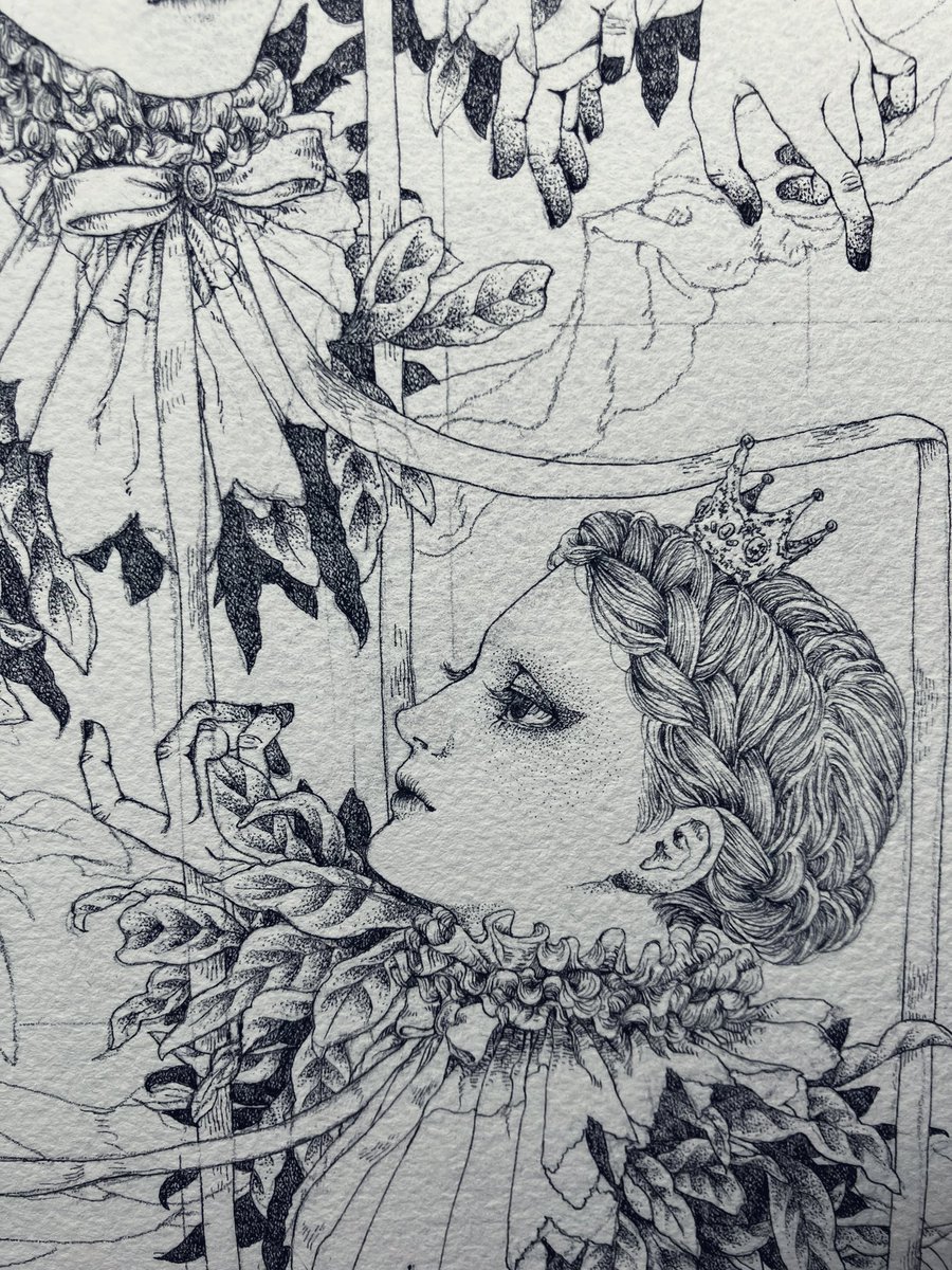 描きながら変更したりもしている 