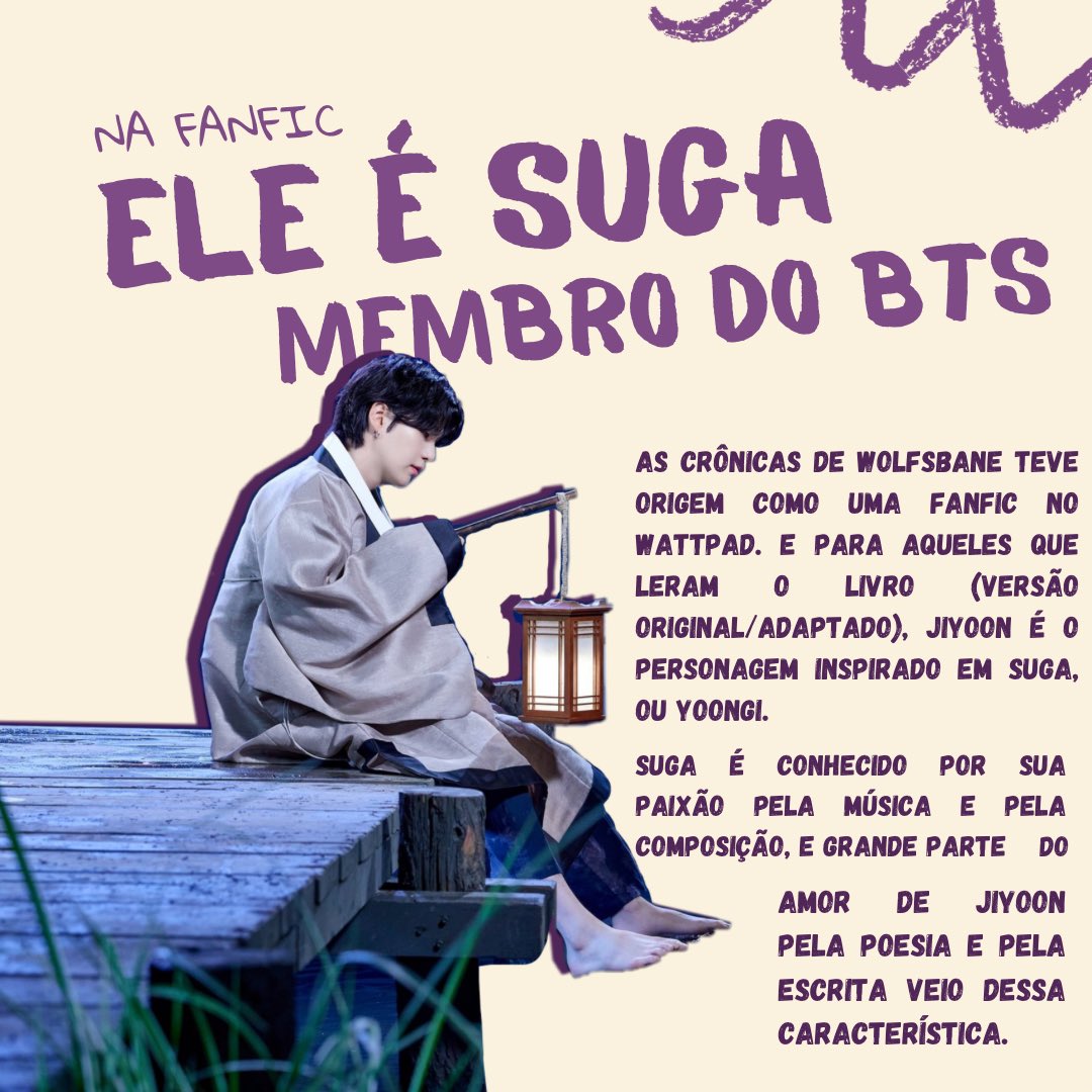 Sabem quem faz aniversário dia 09 de março? Ele mesmo: Suga, Agust D, Min Yoongi… Ele tem muitos nomes e em “As Crônicas de #WolfsbaneTK” o chamamos de JiYoon. 

🎶 Não conhece o trabalho dele? Ouça seu último álbum solo no Spotify: open.spotify.com/album/446ROKmK…