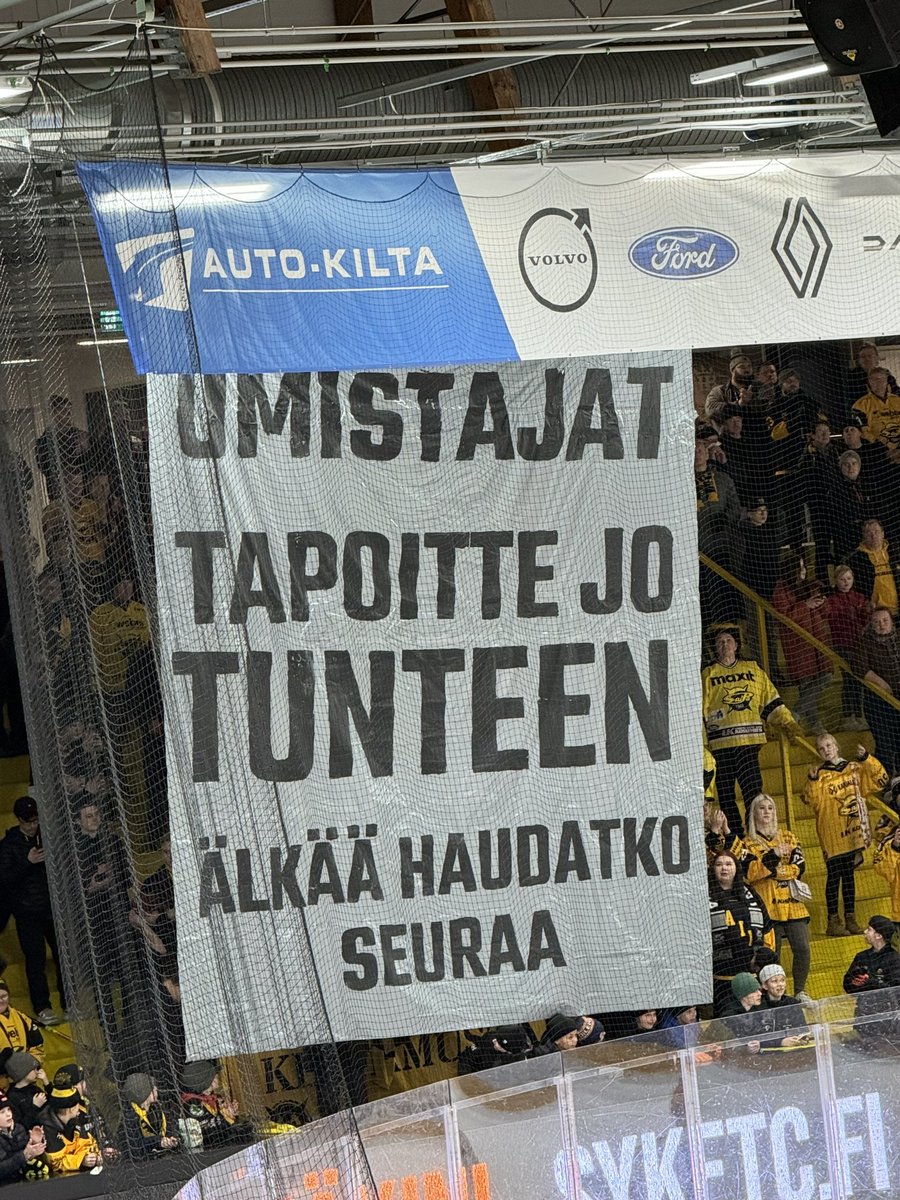 Hallitus ja omistajat Tapoitte jo tunteen Älkää haudatko seuraa. #Liiga #SaiPa @Willimiehet @SKeltamustat