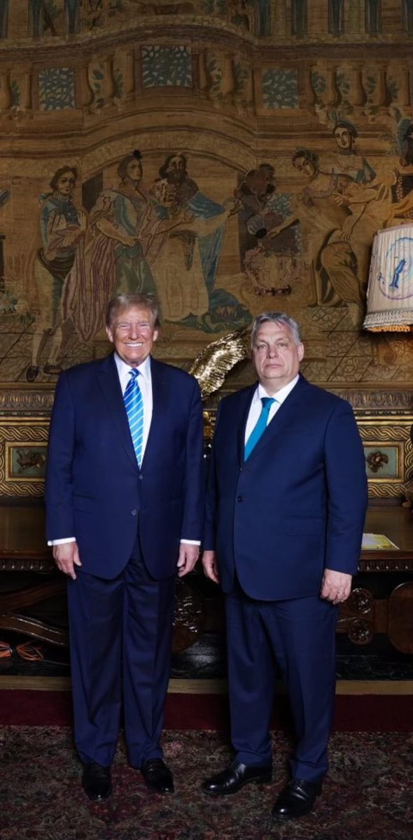 Traitor Trump welcomed Prime Minister Viktor Orbán of Hungary to Mar-a-Lago.

The sight of a former President* verbally fellating a dictator should fill every American with rage and disgust.

Trump is so jealous he couldn’t seize power in the US like Orban did in Hungary

We have