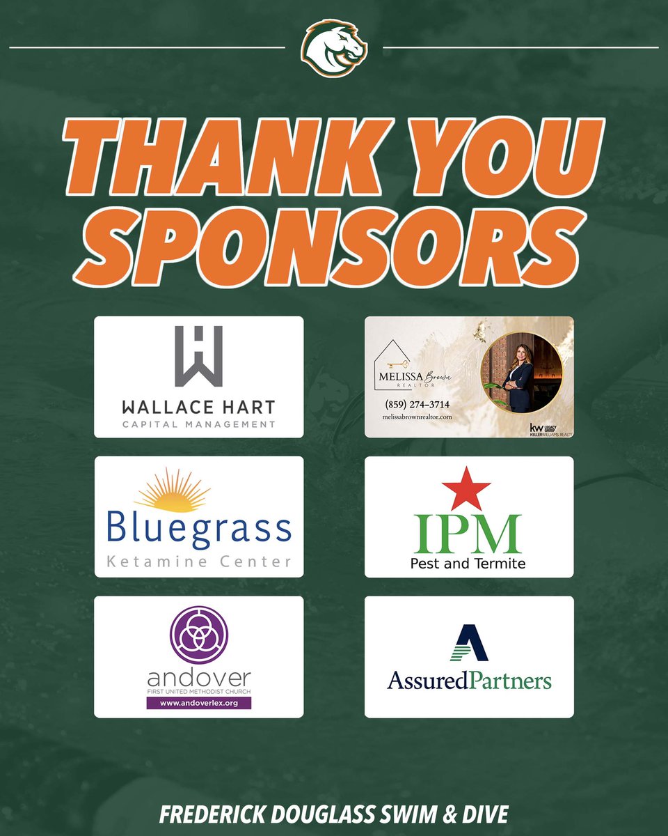 FDHS_swimdive's tweet photo. We all know Senior Sunday, but how about Sponsor Saturday! 

The swim and dive season wouldn’t be possible without the generosity of our 2023 - 2024 sponsors! THANK YOU for supporting the Broncos &amp; making this season great!! 🐎

#broncos | #broncosswimanddive https://t.co/3PEm3vtfPa