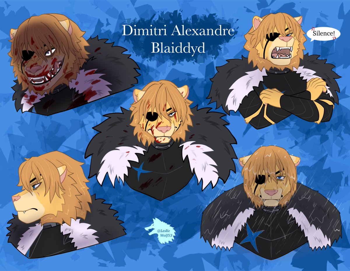 Lionmitri post time skip. Such a grumpy lion he is… I love him haha 💙🦁✨ 

I shall draw more Lionmitri and other FE characters (?)

#ディミトリ #DimitriAlexandreBlaiddyd #FE3H #FireEmblem #FireEmblemThreeHouses #furry #ファイアーエムブレム