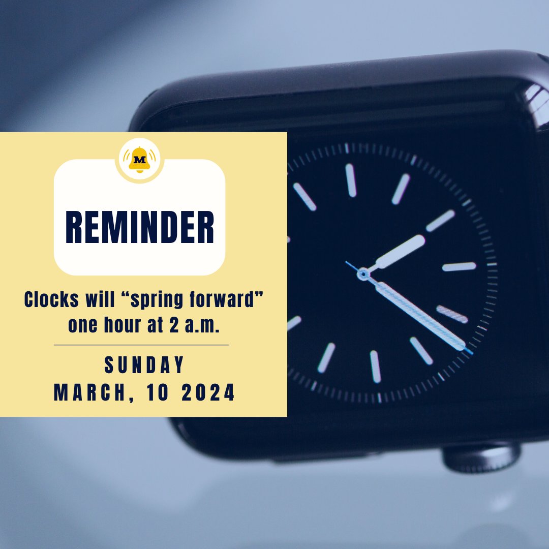 MountToday's tweet photo. ⏰It’s that time of year again! #DaylightSavings begins Sunday, March 10th at 2 a.m. 🌞 #SpringIsComing #LongerDays #MoreSunlight https://t.co/BmhDaV4PTo