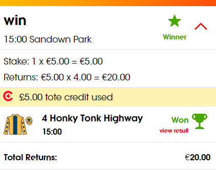 Those free bets on Tote getting used effectively pre-cheltenham. Winner winner winner.