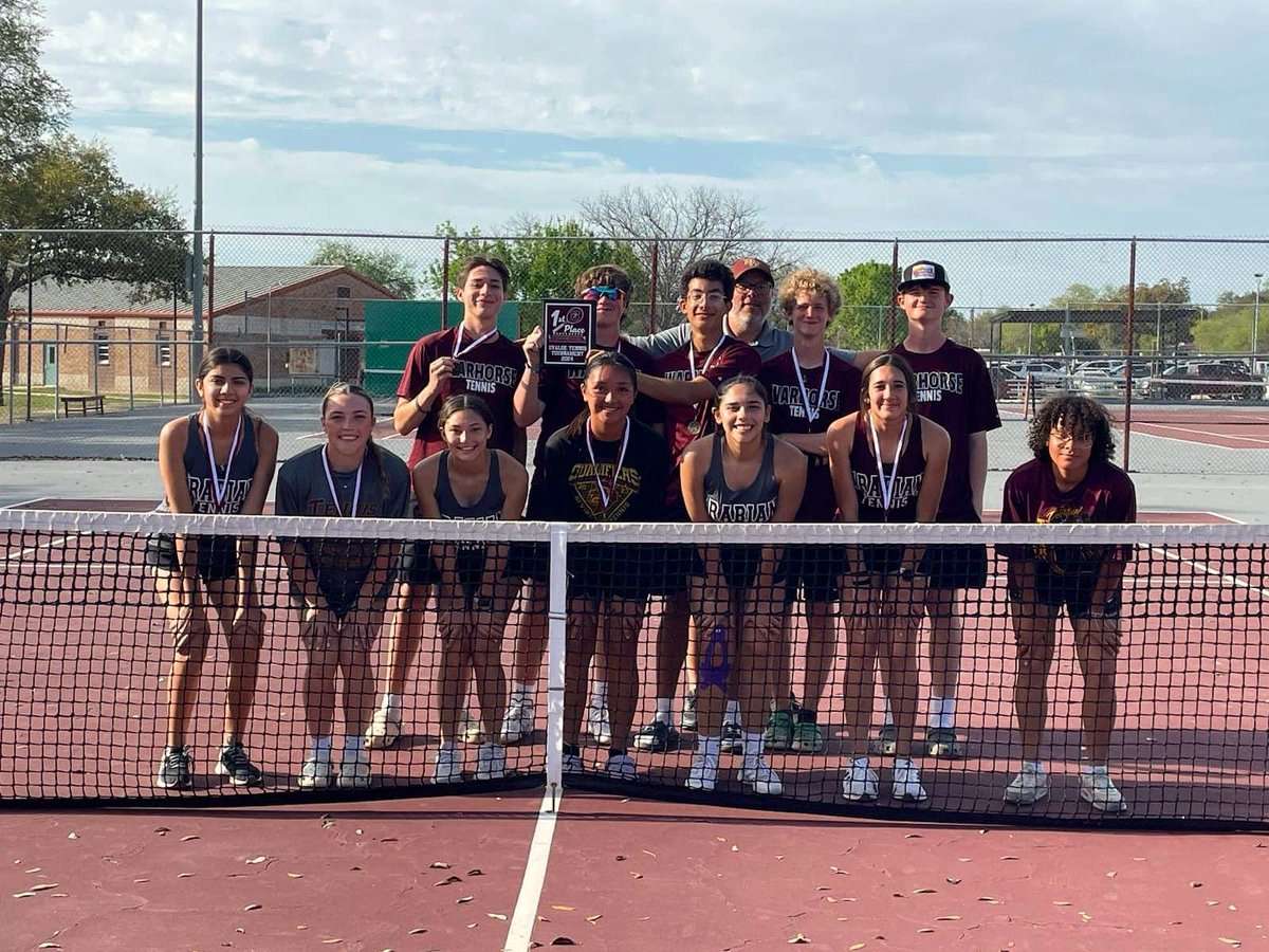 Congrats to our Varsity Tennis team as they won the Uvalde Tournament yesterday!  Great job kids and coaches!