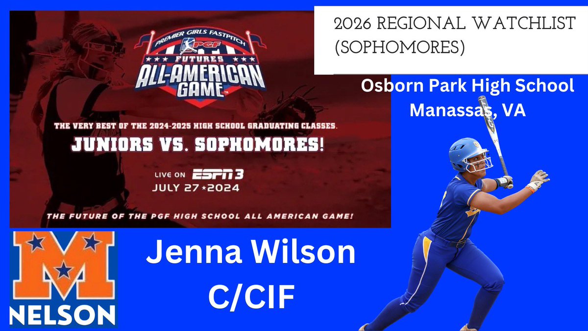 jennawilson2026's tweet photo. So grateful to be selected for the @PGFnetwork watchlist for the class of 2026! Congrats to everyone else who made the list! @TNMojo07 @CoachBruceMojo @ExtraInningSB https://t.co/Lyw4B78Nwp