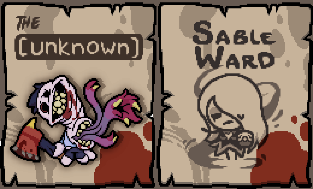 AnglerFishart13's tweet photo. The Unknown &amp; Sable Ward portrait icons for TBOI x DBD icon pack https://t.co/8SGmPJu6OY