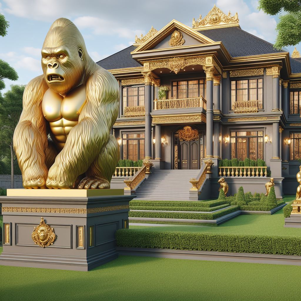 CryptoGat0's tweet photo. If you have (🦍,🦍) in your name, you'll be welcome in my future mansion after Harambe reaches $17 (soon).

#HARAMBE https://t.co/3LTvYuWZmi
