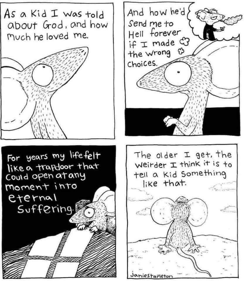 Maximumatheist's tweet image. Religion is child abuse.