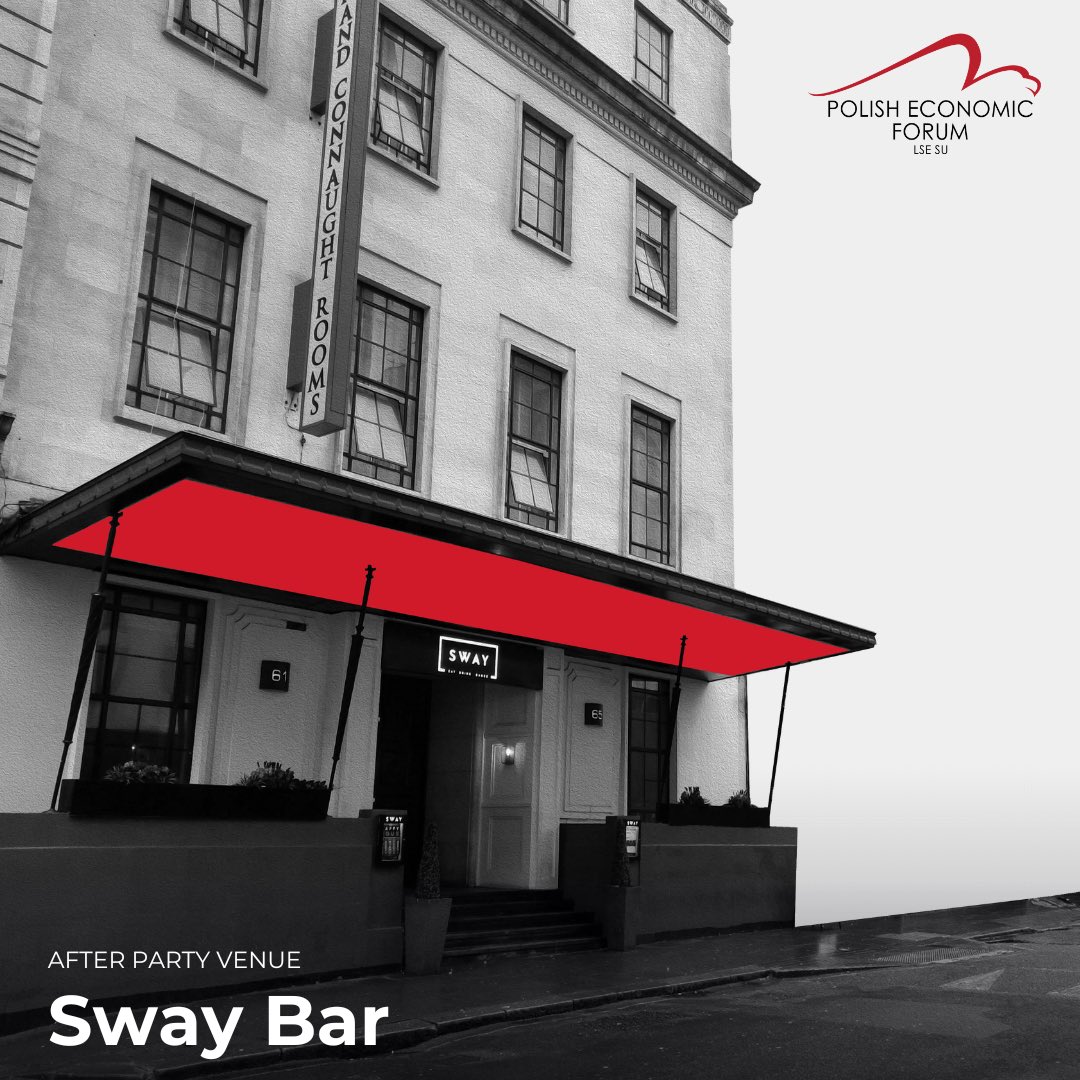 Join us for the After Party at Sway of the 13th PEF after the Black Tie Ball! 🪩

Present your Ticket Wrist Band upon entering &amp; bring your physical ID with you. 
❗Last Entry at 1:00 AM❗

📍61-65 Great Queen St, London WC2B 5BZ

#PEF2024 #PolishEconomicForum 
#35YearsOfGrowth
