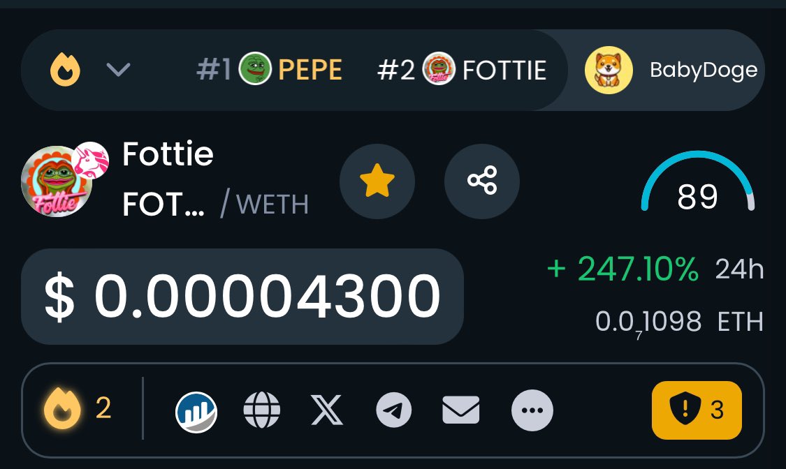 How cute, $PEPE and his girlfriend $FOTTIE trending together 🐸❤️