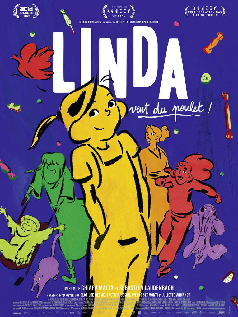 CineAnimation's tweet photo. #LindaVeutDuPoulet !, Cristal du long-métrage au Festival international du film d'animation d'Annecy 2023 et César du meilleur film d'animation en 2024, est déjà disponible en DVD. #GebekaFilms
Découvrez notre critique ici:
https://t.co/v3je2Vq5HN https://t.co/CeN9jCN7Lu