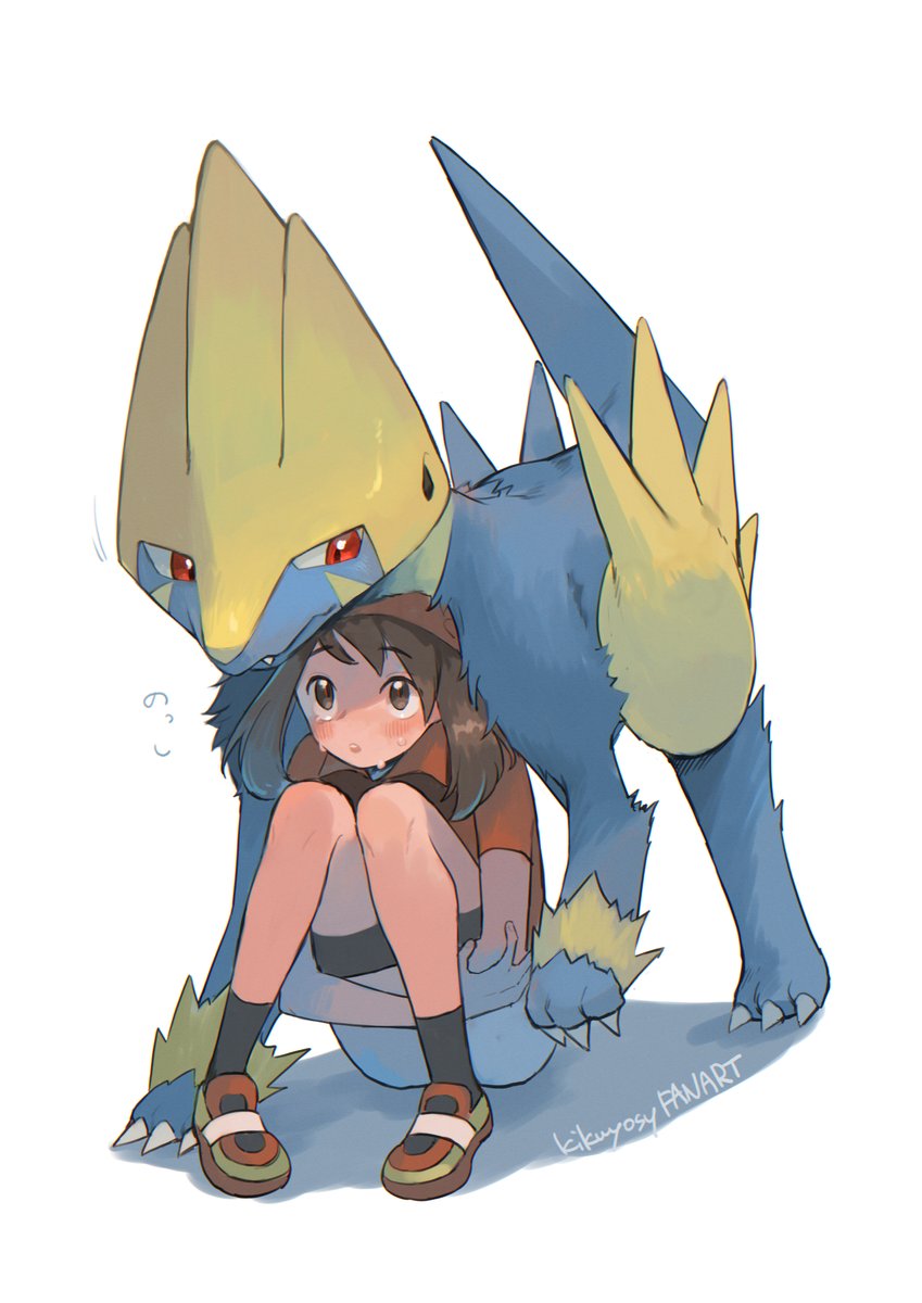 ハルカ(ポケモントレーナー) 「#ライボルトの日 のっしり 」|きくよし：kikuyosyのイラスト