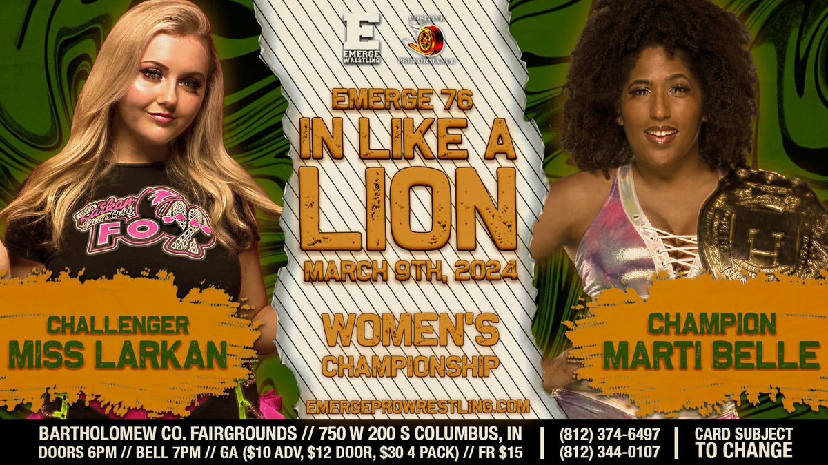 Heading to Chillicothe, OH for The Reunion Fan Fest! @TheAllysinKay and I will be signing until 2pm! AK will stick around a little longer! We have new shirts on hand!! Then I head to @EMERGEWrestling to defend my Women’s Championship vs Lovely Miss Larkan