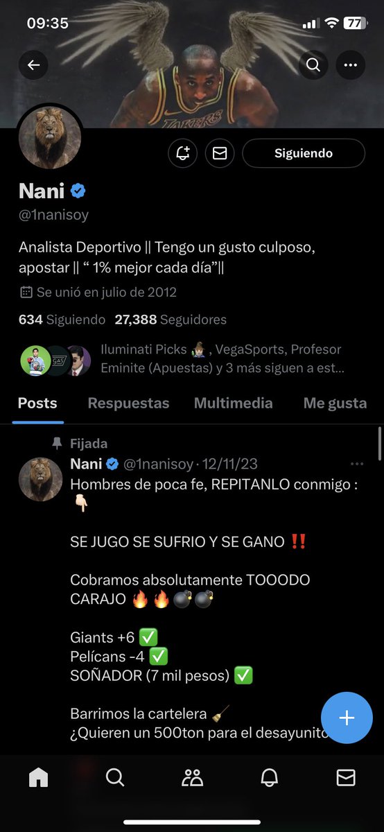 alexher007's tweet photo. @1nanisoy NUNCA GANAN NOSOTROS SI GANAMOS EL VIERNES SOÑADOR‼️‼️

AGUANTE NANI🔥 https://t.co/O9XVYpiIIR