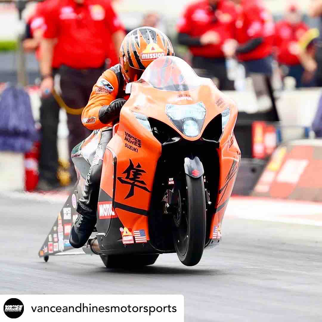 Let’s Go!! #repost @vanceandhinesmotorsports Some more two-wheeled ACTION on deck from the #GatorNats! @gaigeherrera, @richardgadsonpsm and the ENTIRE @revzilla @vanceandhines @suzukicycles team is ready for another day of qualifying. #NHRApsm

#Suzuki #SuzukiCycles #Hayabusa