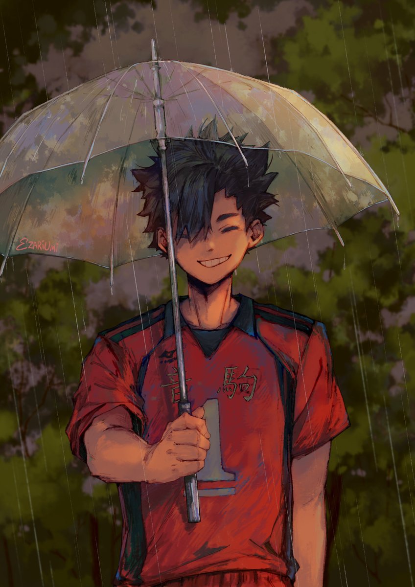 「The rainy day  Kuroo I drew for  last ye」|✧*｡Ezariumiのイラスト