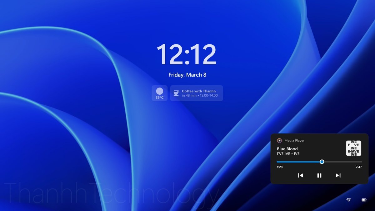 Thanhh_Tech's tweet photo. My Windows 12 Concept! (Inspired by the leaked screenshot) https://t.co/DcCnTOipbP