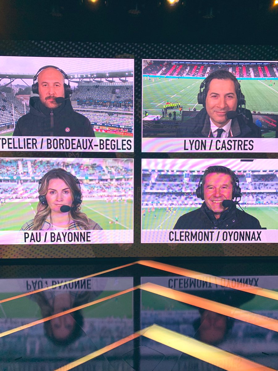 Le casting du jour pour le Multirugby avec #MHRvUBB #LOUvCO #SPvAB #ASMvOR avec toujours <a href="/blinmathieu2/">Mathieu Blin</a> en plateau et <a href="/FaustineSaigne/">Faustine Saigne</a> et ses équipes en régie !