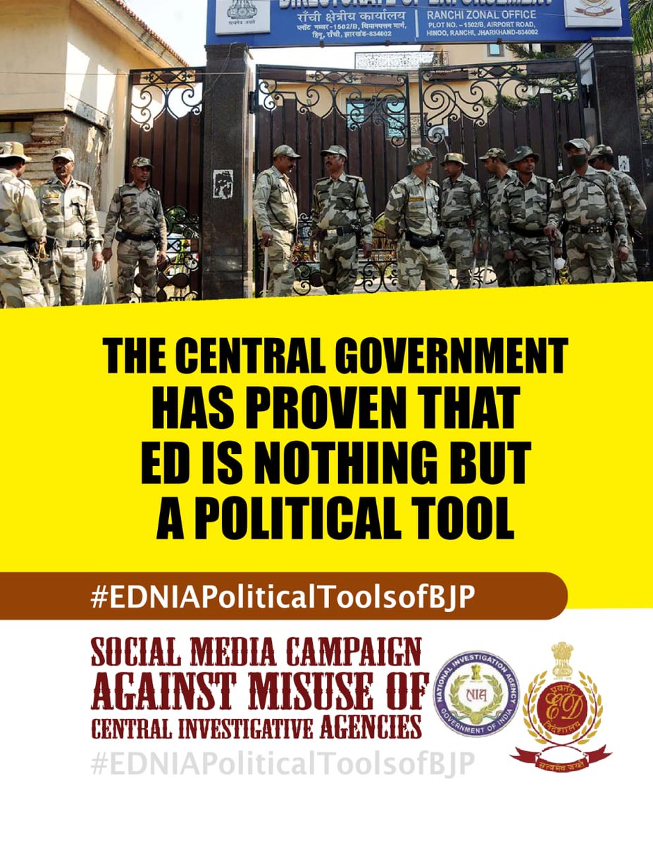Habeeb_RK's tweet photo. ED, NIA, CBI, IT ಗಳನ್ನು ದುರುಪಯೋಗ ಪಡಿಸಿಕೊಂಡು ಅಧಿಕಾರದಲ್ಲಿ ಶಾಶ್ವತವಾಗಿ ಉಳಿಯಲು ಸಾಧ್ಯವಿಲ್ಲ. ಮೋದಿ ಮತ್ತು ಬಿಜೆಪಿ ಈ ಕುತಂತ್ರಕ್ಕೆ ತಕ್ಕ ಬೆಲೆ ತೆರಲೇಬೇಕು.

#EDNIAPoliticalToolsofBJP https://t.co/e2hjRCPrjL