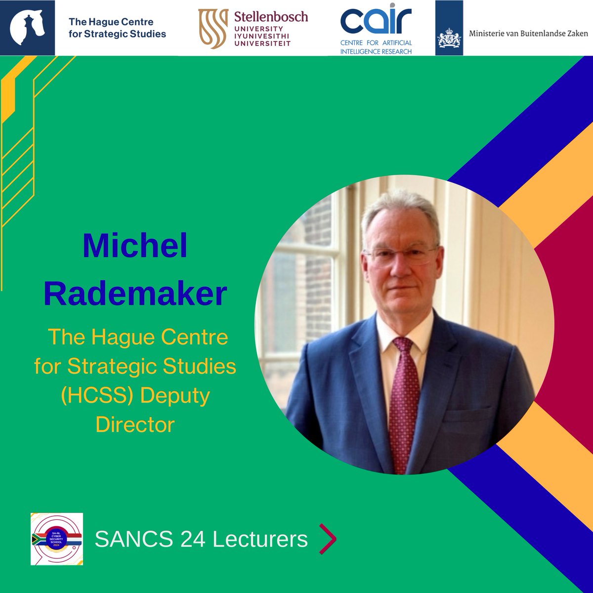 SANCS26's tweet photo. 📢We are pleased to announce that @michelrademaker will be lecturing at #SANCS24! Michel is the Deputy Director at @hcssnl and is the initiator/coordinator of SANCS.
At SANCS he will host the Cyber Resilience Game. Read the slides to find out more about Michel and the game. https://t.co/sb74Jp3wQX