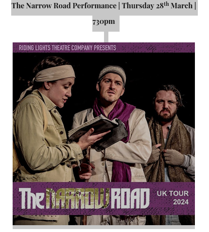 AngusGoudie's tweet photo. Come and join us to see Riding Lights Easter production when they visit St Nics Durham. I've seen their previous shows and am sure this will be a really enjoyable, thought provoking and timely performance. Tickets are available at: https://t.co/oX027sAKpg... https://t.co/Aj8PchCUBe