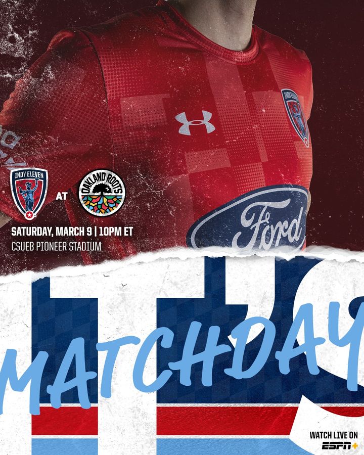 IndyEleven's tweet photo. MATCHDAYYYY!
π @oaklandrootssc
β° 10:00pm
πΊ @ESPNPlus
π° Heritage Preview β‘οΈ https://t.co/AEheZPy8tn
#USLKickoff | @Terminix https://t.co/vKE0peVPbu