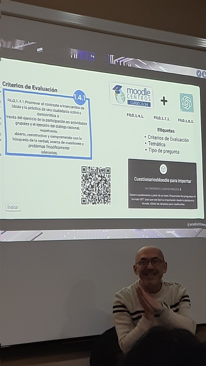 aporgar1's tweet photo. Seguimos con @estebanllorens Que buenas ideas  para la evaluación! en #JIPatq24@cepantequera. Gracias, Esteban! https://t.co/GFhIdKdXo4