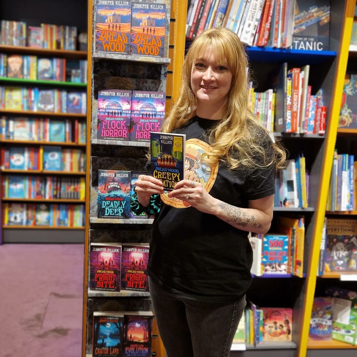 It's scary how much fun we had with @JenniferKillick celebrating #worldbookday2024, hearing all about the inspiration behind her books & creating our own monster. 🪳🕷🪱 We've sold out of her world book day title but have plenty of her other series in stock & signed, too!