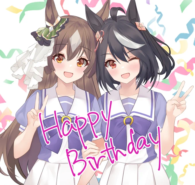 キタちゃんお誕生日おめでとうヾ(๑╹◡╹)ノ"#キタサンブラック生誕祭2024#ウマ娘#キタサンブラック 