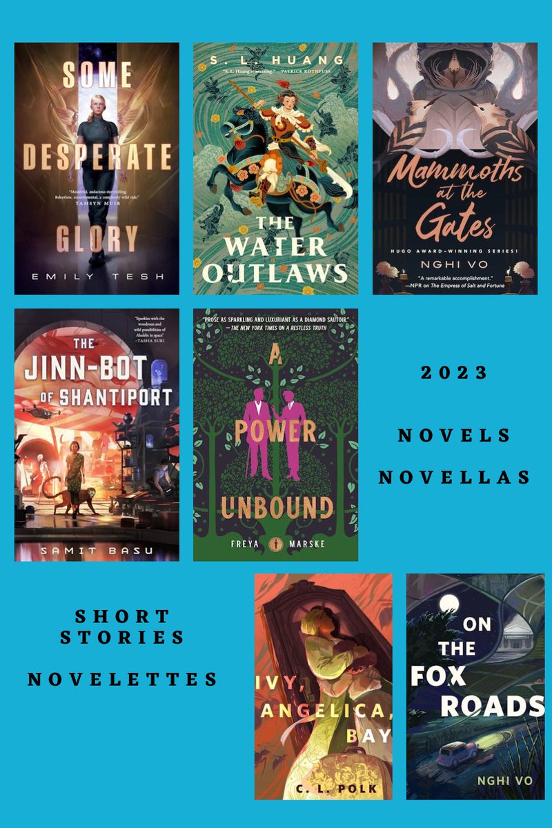 don’t be like me remembering nominations close today but if you’re already doomed, here’s a list of great shit to consider! (+ @freyamarske’s brilliant Last Binding trilogy in series)