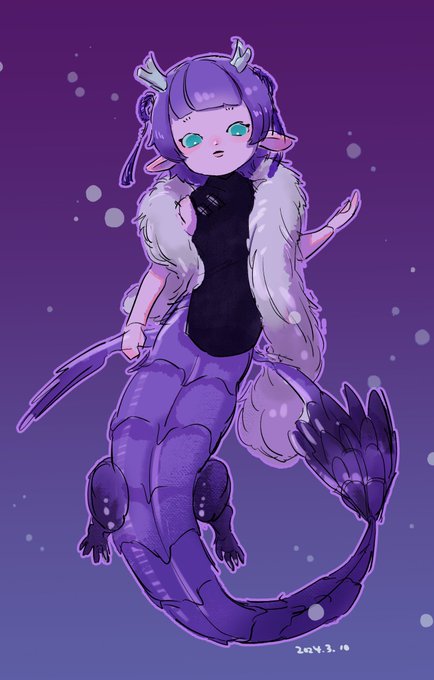 「purple theme short hair」 illustration images(Latest)