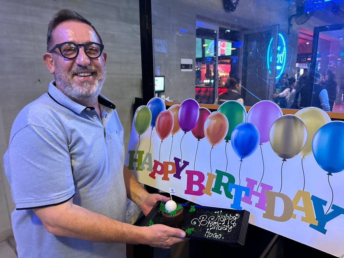 wegkaner's tweet photo. When Dubai friends could not join on the actual 60th bday they surprised me on 60 years and 60 days!! @hugovzyl @wegkaner @taxforumcc - Dubai Golf Club 9 March 2024 https://t.co/bS2TYBBMkb