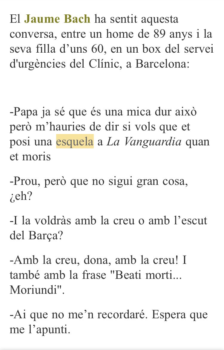 Al_carrer's tweet photo. 🔻

L’ esquela de Manuel Brañas González (EPD) que publica avui ‘La Vanguardia’ ens ha fet pensar en un #alcarrer d’ara fa 10 anys👇

@alexsnclmnt 
@QuimMonzo 

🔻 https://t.co/MOaUMPZbh9
