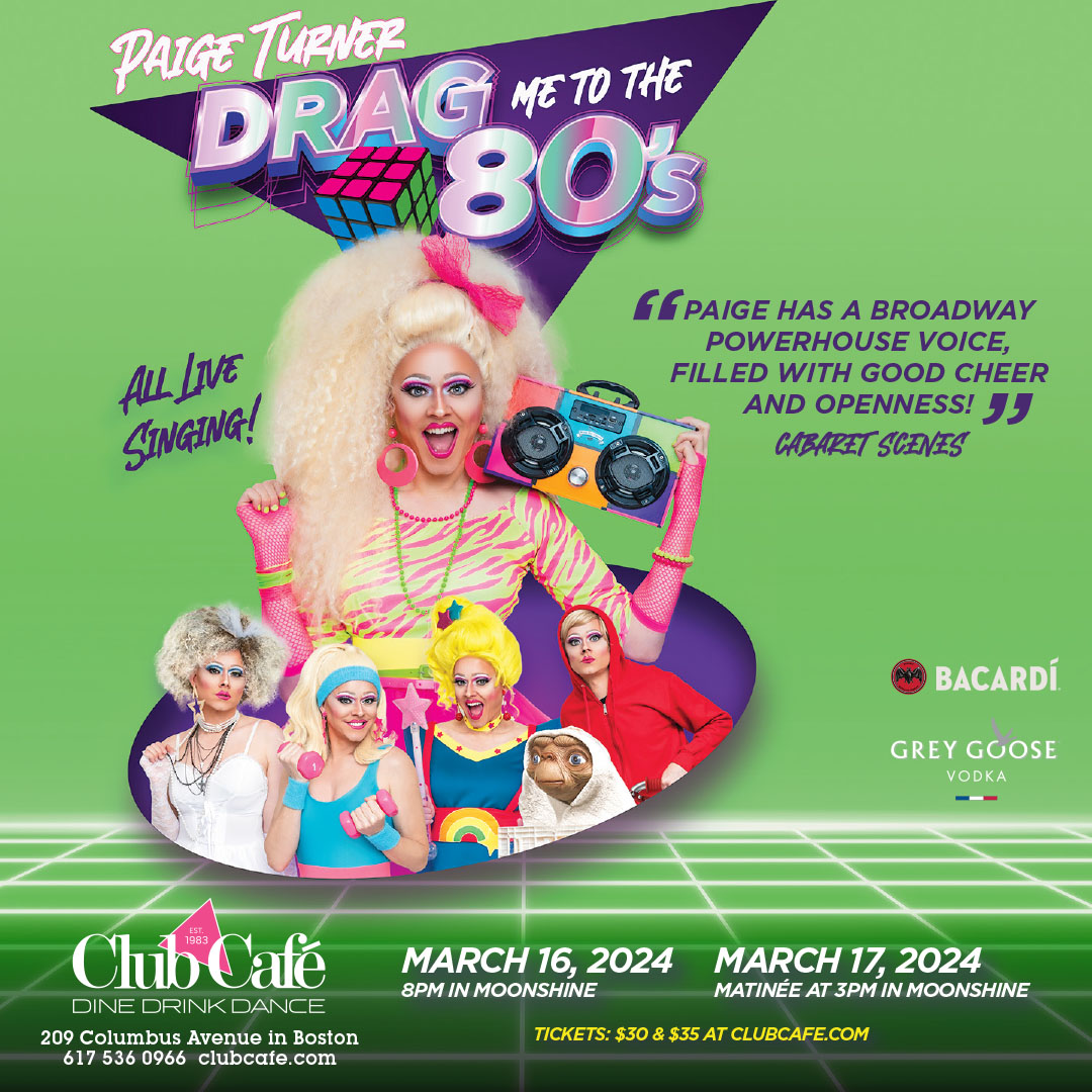 Club Cafe (@clubcafeboston) on Twitter photo One week away!
Get ready for <a href="/paigeturnernyc/">Paige Turner</a> critically acclaimed show: DRAG ME TO THE 80s here on March 16 & 17!
Tickets on sale now at clubcafe.com/tickets One week away!
Get ready for <a href="/paigeturnernyc/">Paige Turner</a> critically acclaimed show: DRAG ME TO THE 80s here on March 16 & 17!
Tickets on sale now at clubcafe.com/tickets