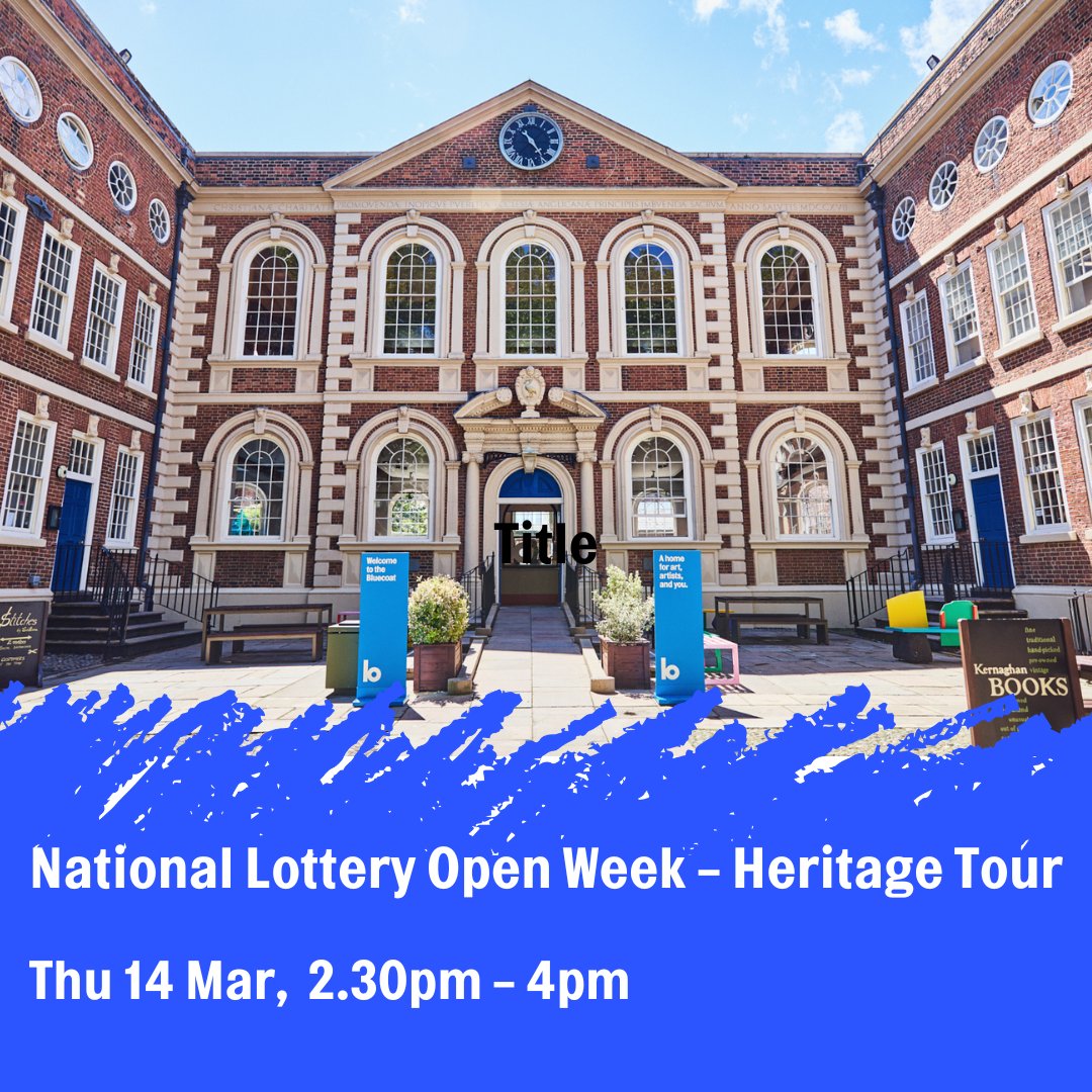 Today marks the beginning of National Lottery Open Week 🎟 Take a tour of the Bluecoat with our Director of Cultural Legacies Bryan Biggs to learn all about the rich history of our building. Free, booking required: bit.ly/Bluecoattour