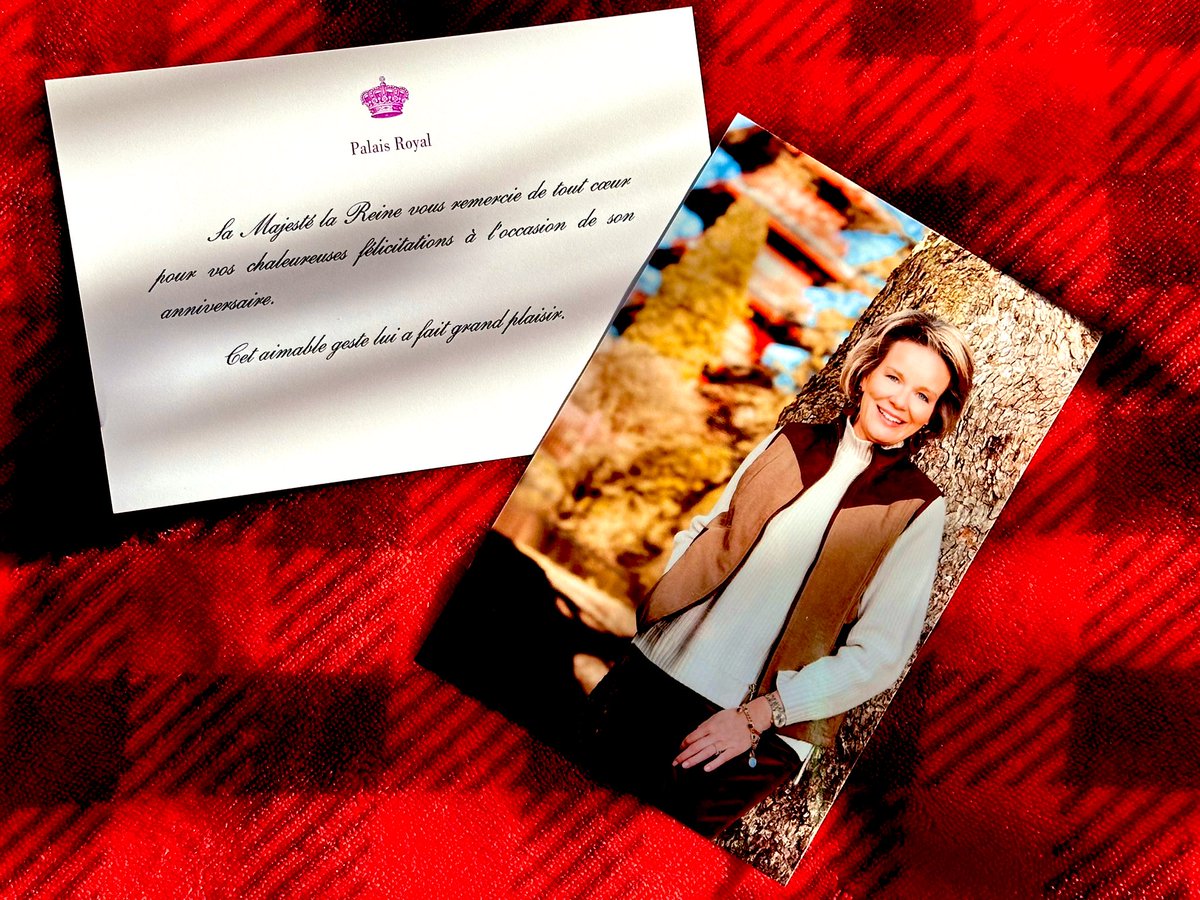 TaniaGailAdv's tweet photo. Queen Mathilde of Belgium birthday reply. #royalletters #royalreply https://t.co/Lc7gpBHUwn