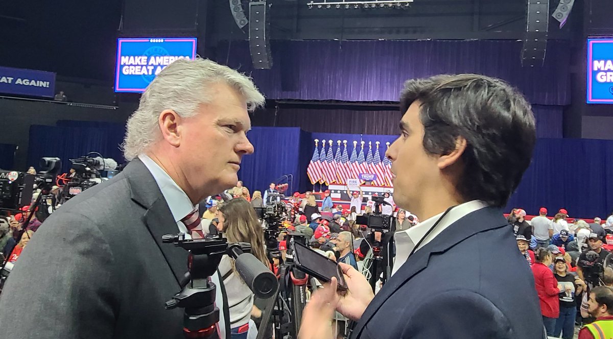 TeamOverhaulDC's tweet image. .@MikeCollinsGA working the media in Rome, GA for @TeamTrump.