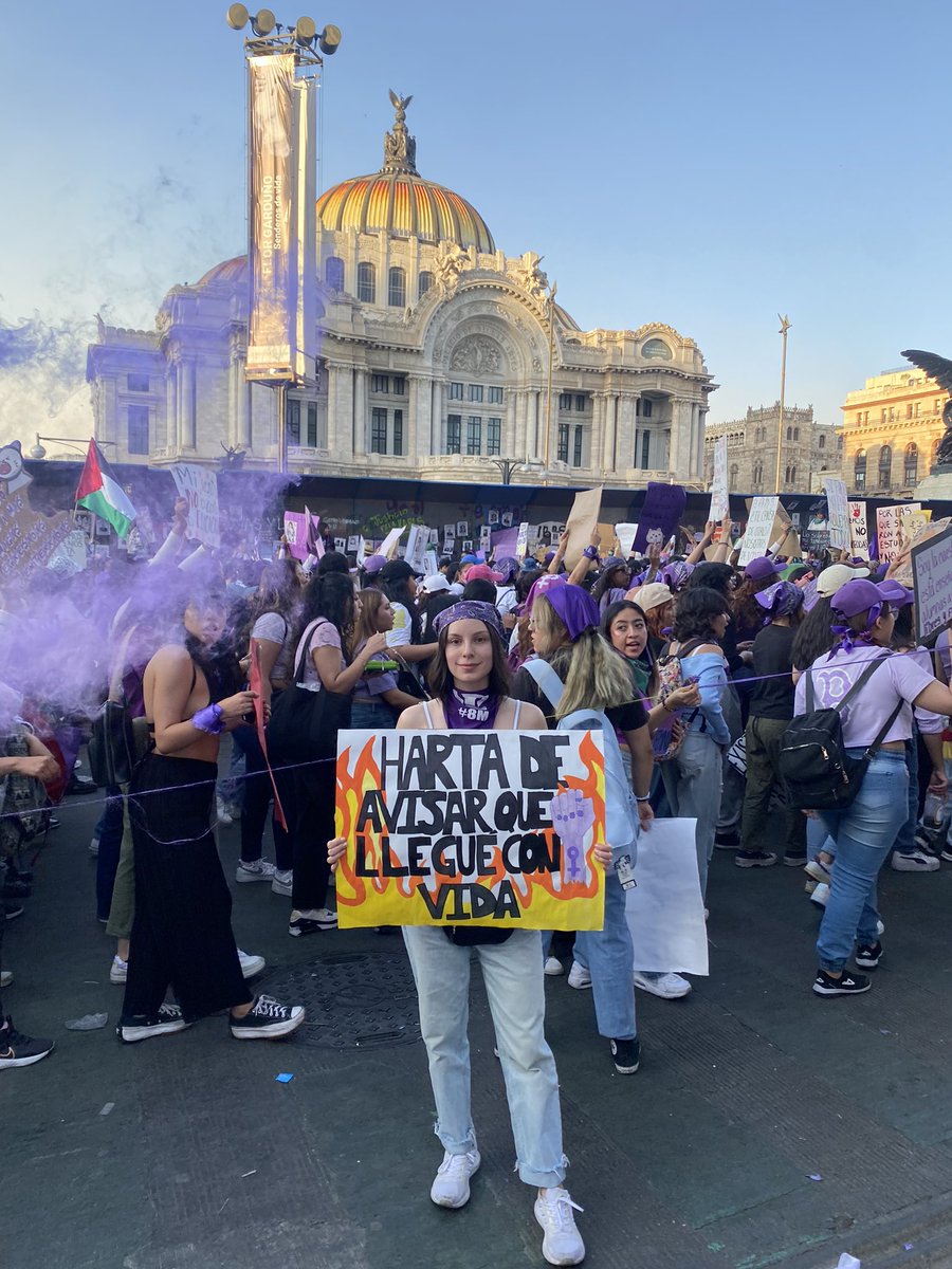 Danicsotelo's tweet photo. Este día no debería de existir. 

Seguimos marchando porque nos siguen acosando, violentando y matando SOLO POR SER MUJERES.

Seguiremos luchando hasta que no existan casos de acoso ni feminicidios.

#8M2024 https://t.co/J6RkTyhOVF