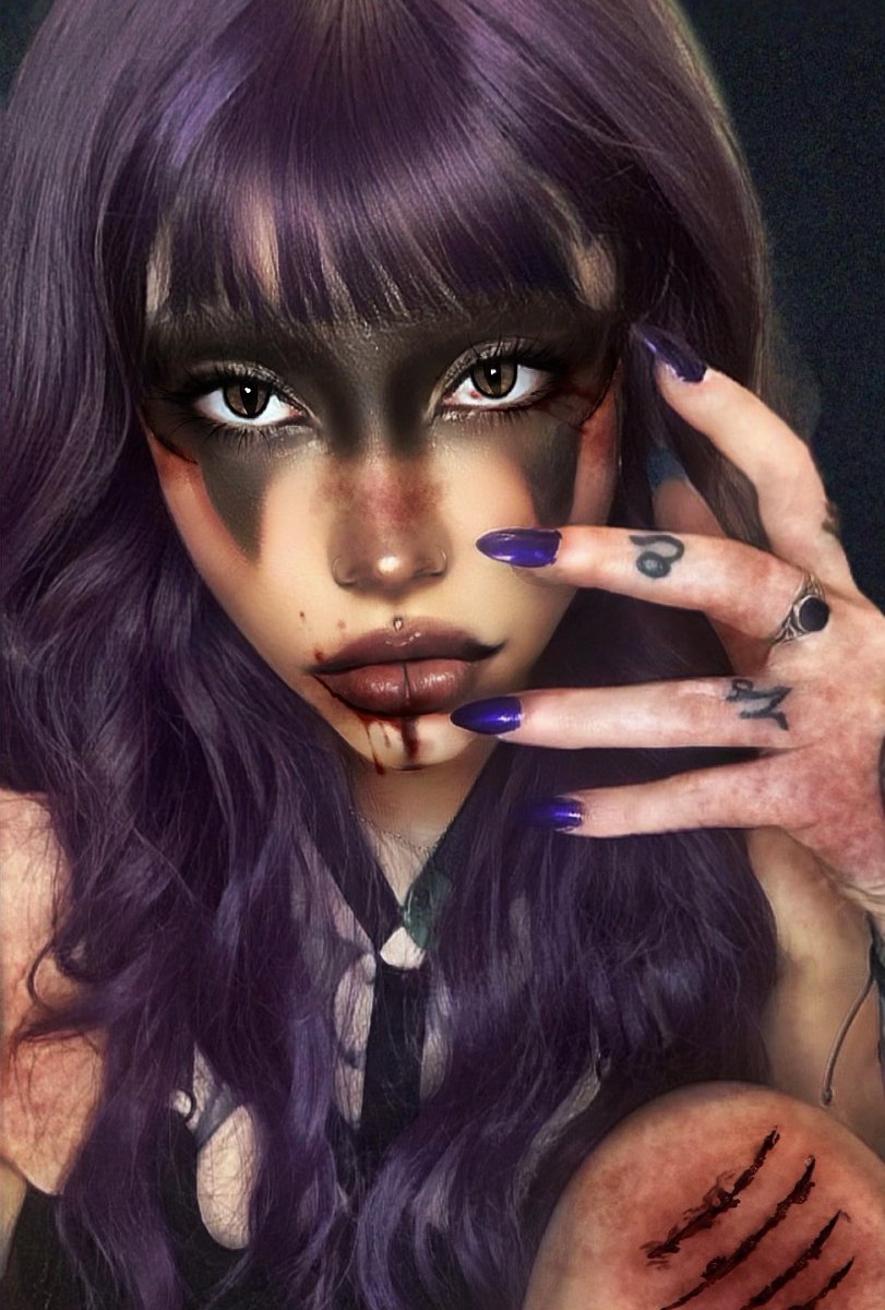 💜.🩸.🖤

___

#ZizelDollz #monstergirl #FakeBlood #vampire #goth #gothgirl #makeup #makeuphorror #creepy #spooky #tattoo #inkedgirl #creepydoll