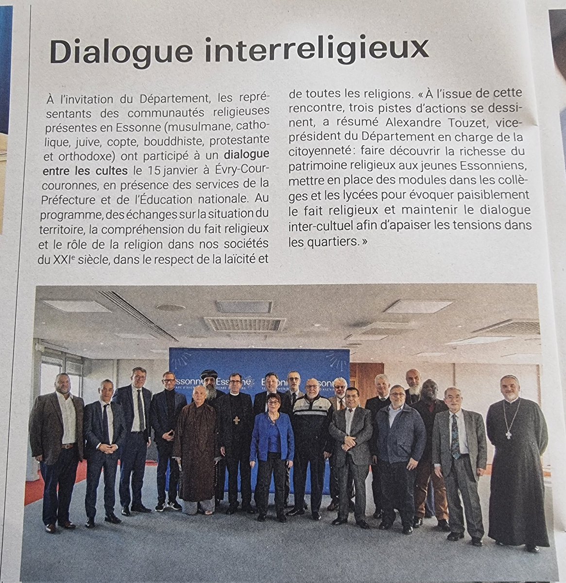 TOUZETalexandre's tweet photo. Dans le mag. du @CDEssonne, retrouvez des actions qui animent mon quotidien d'élu : prévention dans les collèges sur les violences dans les jeunes couples, dialogue interreligieux et soutiens aux communes du #CantonArpajon (#boissysoussaintyon et #torfou).
#cantonarpajonlardy https://t.co/vO03tmRylW