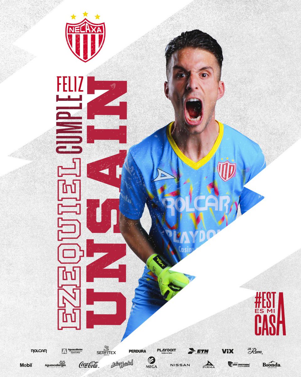 ClubNecaxa's tweet photo. 🥳🧉¡Deseándole un muy feliz cumpleaños al guardián de la portería, Ezequiel Unsain! 🎉🎊

⚡️¡A seguir con los festejos, Rayo! 🇦🇷

👇Deja tu mensaje de felicitación para nuestro querido "Unsa" 🫶🏼

#EstaEsMiCasa♥️ https://t.co/5qoSiZx2Kb