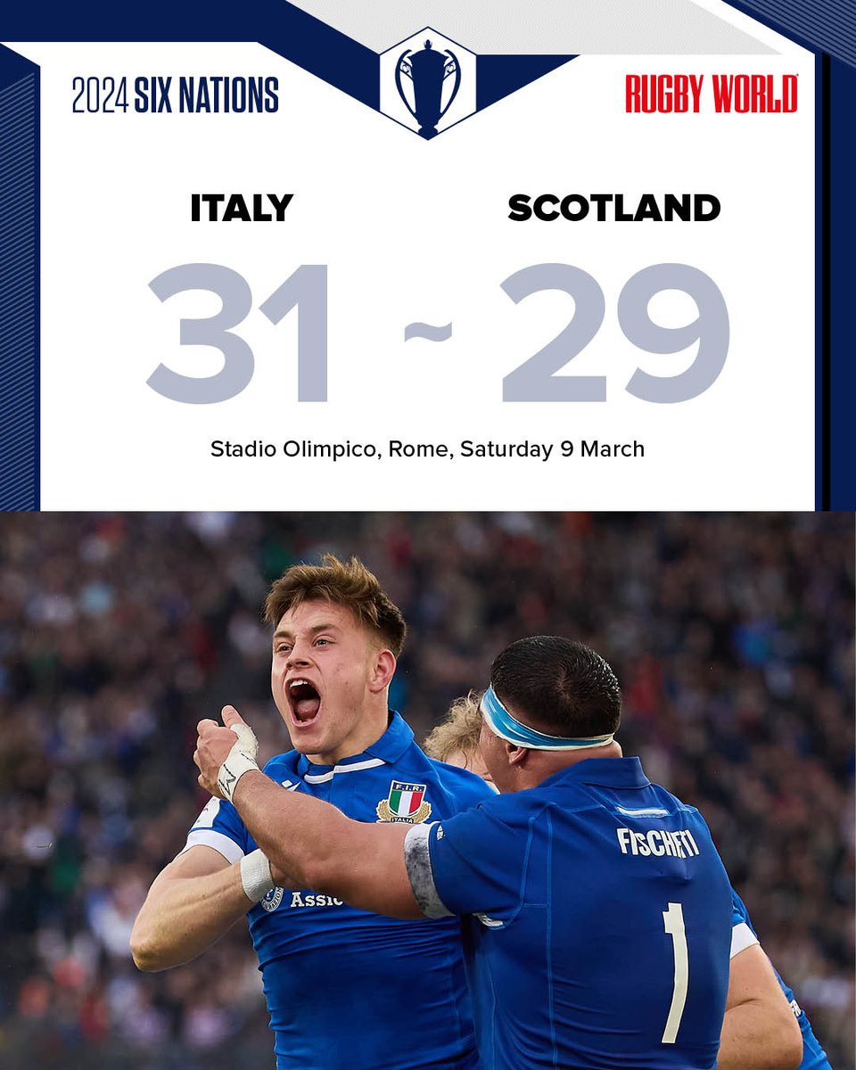 Rugbyworldmag's tweet image. ITALY HAVE DONE IT!